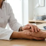 Lekarz stawiający diagnozę raka piesi pageta